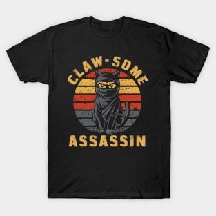 Claw-some assassin funny ninja pun T-Shirt